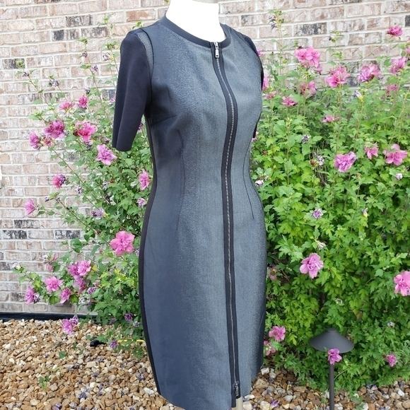 Elie Tahari Dresses & Skirts - Elie Tahari Ombre Zip-up Stretch Dress Size 4